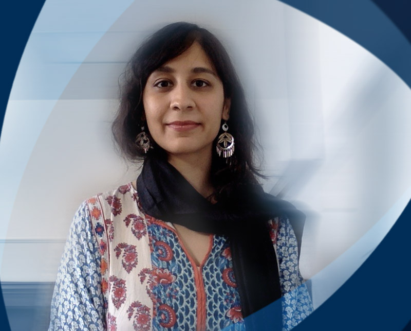Huma Mohibullah with a scarf