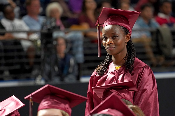 Photo of RTC student Christine Nabatanzi at commencement.