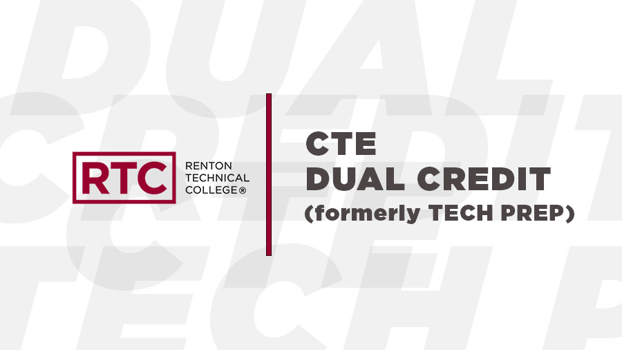 Text in photo says CTE Dual Credit, Formerly Tech Prep, CCP logo to the left