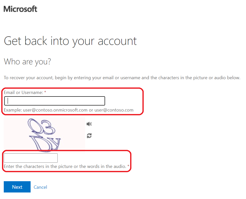 Get back into your account
