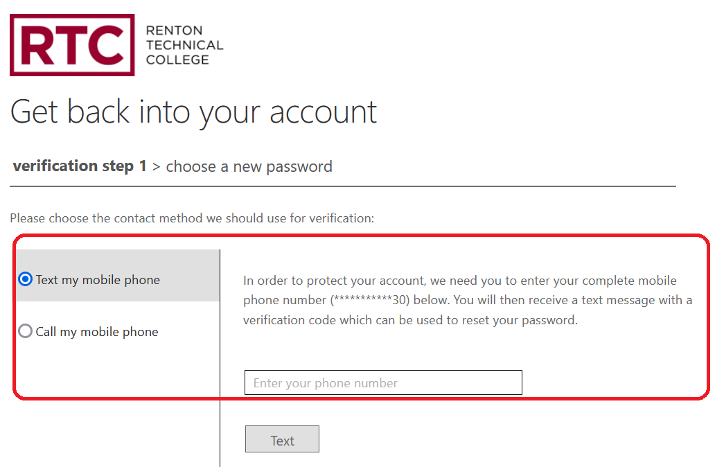 Get back into your account