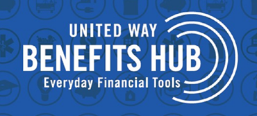 United Way Benefits Hub logo, below it says Everyday Financial Tools